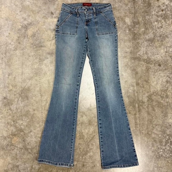 Aeropostale Denim - Vintage Aeropostal Medium Wash Flared Y2K Jeans Size 3/4